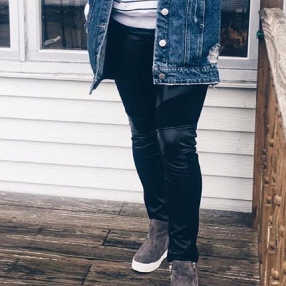 Black Sexy Leather Pants